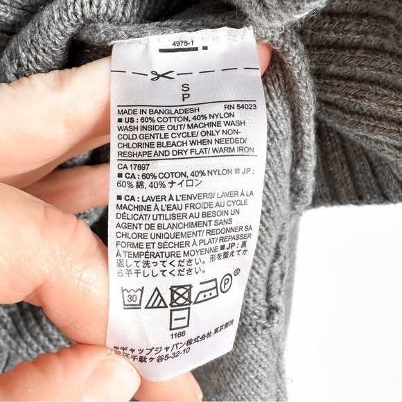 Banana Republic Gray Cowl Neck Oversized Sweater sz small - Picture 7 of 7